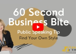 Find Your Own Style a Public Speaking Key Quickie Advisor Tip